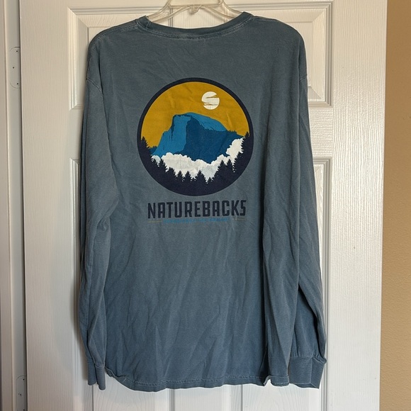 Comfort Colors Nature Backs men’s blue long sleeve t-shirt size large - Picture 6 of 10